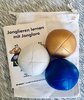 Jonglierball-Set "Gold-Weiss-Blau" (Ballgröße L) im Stoffsäckchen - VERSANDKOSTENFREI!