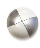 Jonglierball (Grösse L) silber-weiss aus Stretch-Lynon